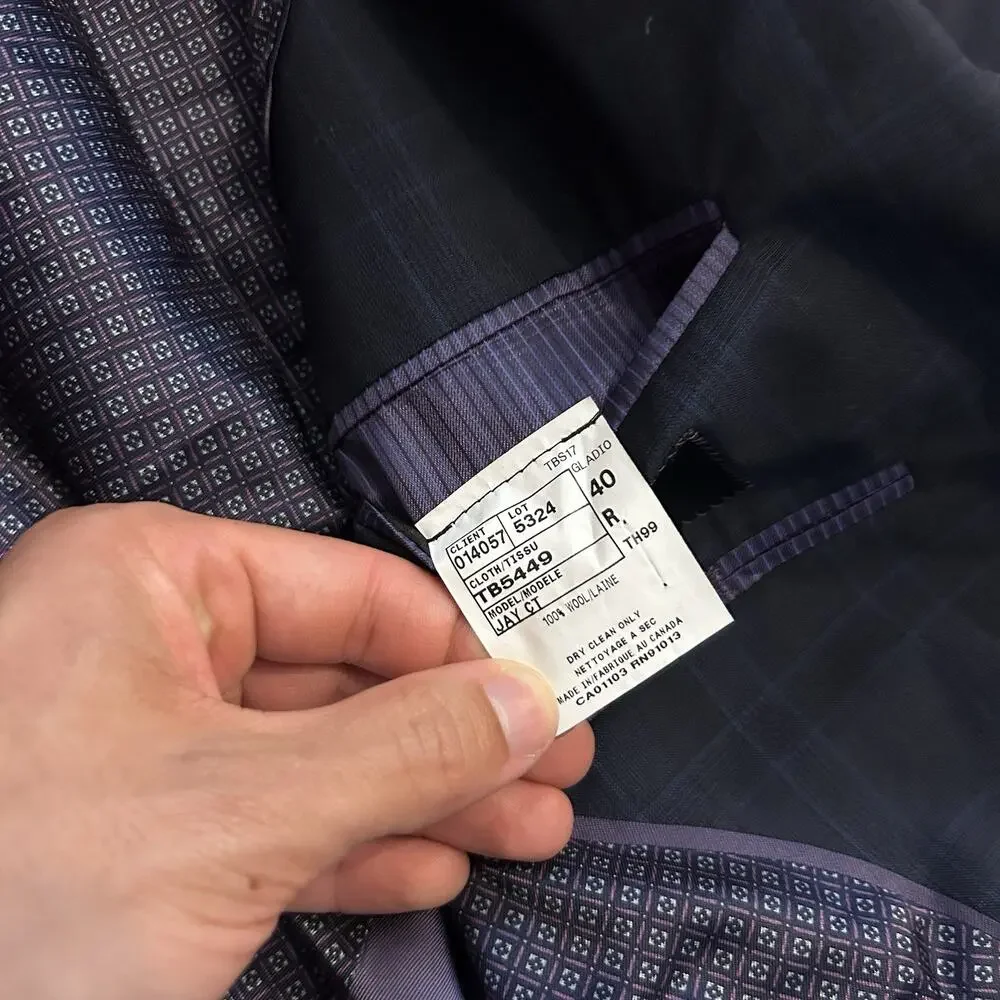 Ted Baker Endurance Jay CT 100% Wool Plaid Blazer Suit Jacket 40R